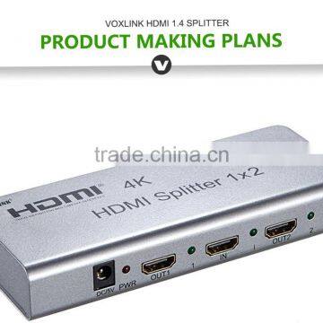 Humanized Desigh Best Quality VOXLINK 4K 1x2 HDMI Splitter US