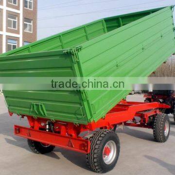 Hot Sale Euro Style Tractor Use Hydraulic 10Ton,heavy Duty Farm Tipping Trailer, Rear and Side Tipping With CE photo-2