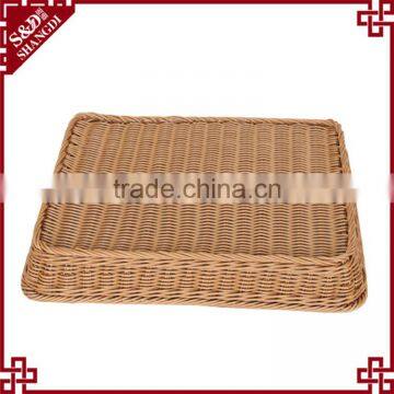 Handcraft PE Rattan Fruit Vegetables Basket Double for Supermarket Display photo-5