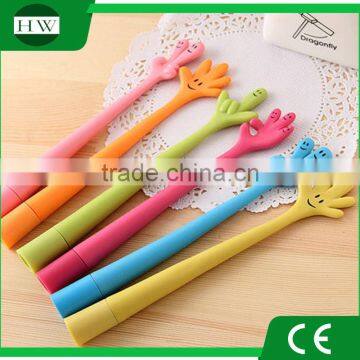 plastic flexible gesture bendable finger pending hand shape novelty ball point pen