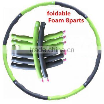 6/7/8sections gymnastic fitness massage ABS foam&High-density plastic hula hoop