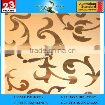 High Quality 3mm 5.5mm Decorative Acid Etched Pattern Glass