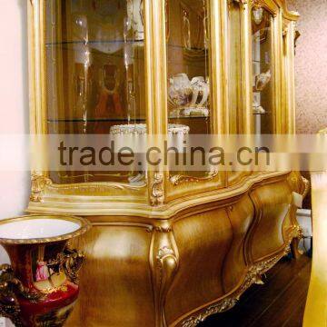 French Classic Elegant Sideboard Cabinet/ Antique 4-door Wooden Gorgeous Carving Cupboard Buffet/ Dining Room Storage Cabinet photo-6