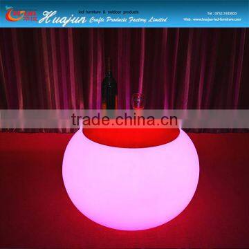 PE material led corner table,bar lighting table for the coffee shop,led rechargeable colors changing table