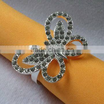 Jewelled Metal Alloy Butterfly Napkin Ring photo-2