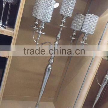CRYSTAL CANDELABRA CENTERPIECE FOR WEDDING, WEDDING CRYSTAL CANDELABRA/ crystal votive candelabra