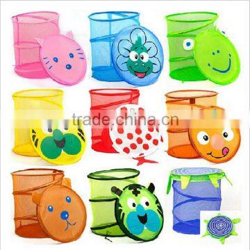 lovely cartoon print folding pop up laundry hamper collapsible laundry basket foldable storage basket