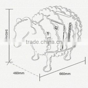 Art Deco Furniture Lovely Sheep Wood Shelf New Bookshelf Modern Design photo-3