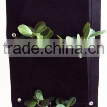 3 Puches Hanging Wall Fabric Pot Container Vertical Garden photo-2