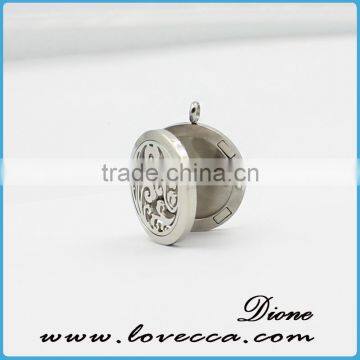 Round Silver/rose Gold/gold Stainless Steel Locket Perfume Diffuser Necklace /Aromatherapy Necklace photo-6