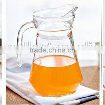 Hot selling good quality juice jug & coffee jug & glass water jug with side handle