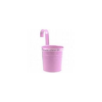 Multi-function Purple Hanging Pot/Metal Small Floral Pails/Zinc Flower Planter/Metal Flower Pot/Can Garden decoration