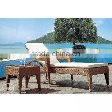 Alibaba trade assurance Outdoor rattan daybed sun lounge beach chair China furniture supplier