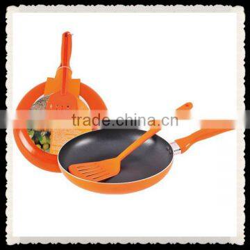 Best Selling Colored Nylon Spatula, Aluminium Fry Pan Set