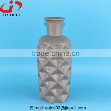 Hot home decor grey ceramic vase, chinese tall vase