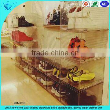 2015 Clear Acrylic Shoe Storage Box, Acrylic Shoe Display Racks photo-3