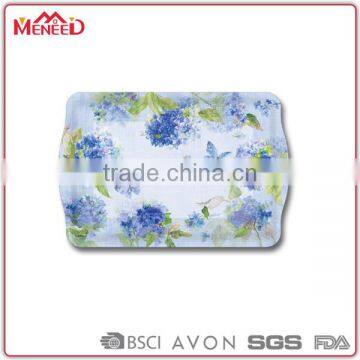 Wisteria sinensis beautiful flower printing rectangle durable mooncake plastic tray Canton fair Booth Number: 6.0H24