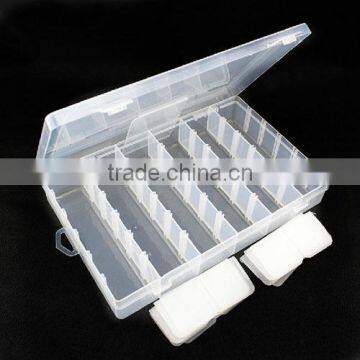 36 Compartments Clear PP Plastic DIY Tool Organizer Storage Box With Adjustable Dividers photo-3