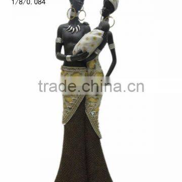 Decorative resin african figure