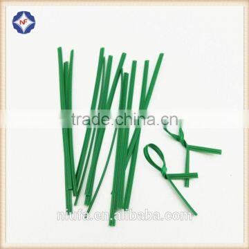 Packaging Materials Single Wire Flat Plastic Coated Twist Tie photo-6