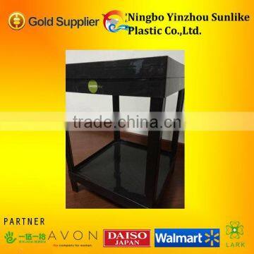 two layer plastic hips storage rack for supermarket
