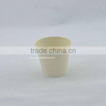 garden flower mini light white metal candle bucket