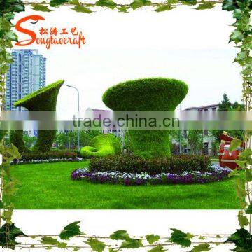 New design garden landscping plastic plant module artificial plant statue for sale