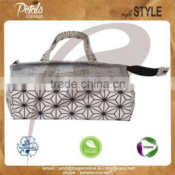 PVC See Through Tote Bag With Canvas Hand Pouch for Travel photo-2