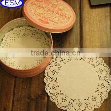 nature white/color/gold/silver round golden paper doilies