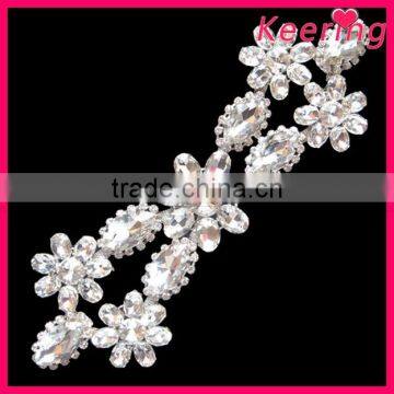 fashion diamond crystal embellishment wholesale trim in shiny rhinestone WRE-206