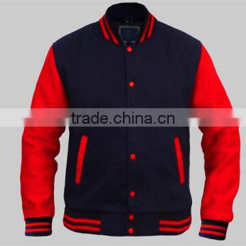 custom varsity jackets cotton fleece high quality fabric