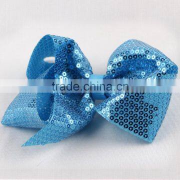 Factory Wholesale Women Girls Sequined Jojo Alligator Hair Bow Clips photo-4