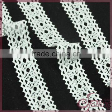 White embroidery lace trimming, water soluble chemical lace trim for dress,blouse