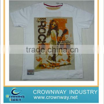 2013 wholesale rock style cotton screen print tee shirt for men