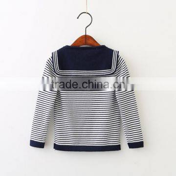 Latest New Sailor Style Striped Kids Sweater for 3 to 8 Years Old Children photo-2