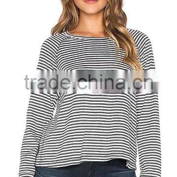 high quality comfortable breathable stripe long sleeve t shirt