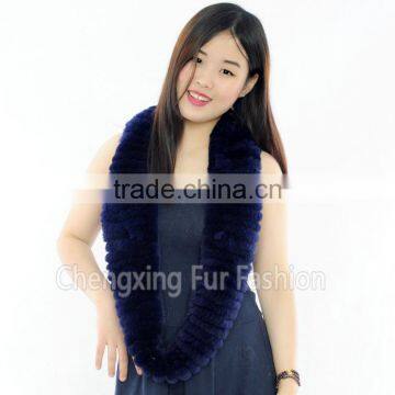 CX-S-125D Beautiful Women Real Rex Rabbit Fur Winter Fashion Lady Scarf Custom Scarf no Minimum photo-2