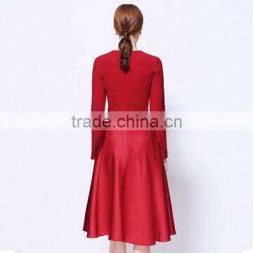 Maxnegio 2017 Fashion Elegant Office Lady Dress Long Sleeve Loose Dress photo-6