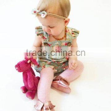 Wholesale Boutique 100%cotton Bubble Ginger Toddler Romper Onesie Newborn Baby Clothes
