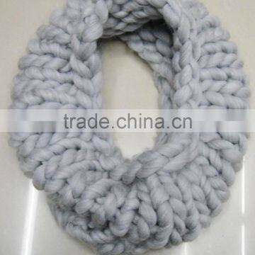 Fashion winter hot designer handmade crochet knitted acrylic loop infinite collar scarf