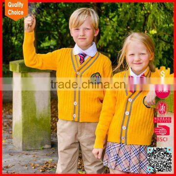 Hot selling uniform knitting cable patterns school sweater