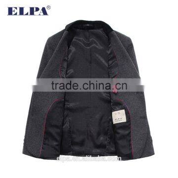 2016 Fashion ELPA Dark Gray Elbow Patches Plus Size Causal Woolen Kids Blazer photo-2