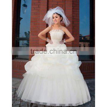 Delicate Off Shoulder Lace Wedding Dress Trail Ball Gown 2017 Wedding Dress photo-3