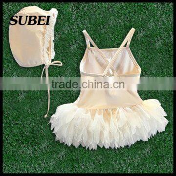 16 New Children's Swimsuit Girls Swimwear Child Cygnet Baby Ballet Tutu Style Swimsuit photo-3