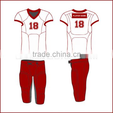 American football uniform white pro x2 with player name and your own branding