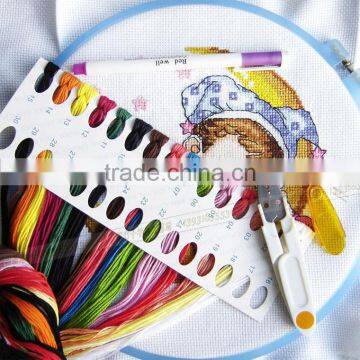 Wholesale 100 cards / set Thread Board for embroidery cross stitch kit colorful threading boards