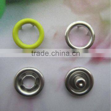 Enviromental-friendly baby Jumpsuit brass 4 part Enamel ring snap button 11.5mm