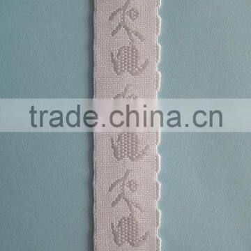 Underwear Elastic with shiny jacquard and scallop edge