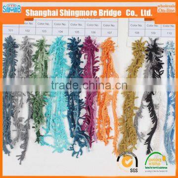 China Fancy Yarn Supplier Hot Wholesale New Arrival 100 Polyester Pigtail Yarn for Knitting Machine photo-6