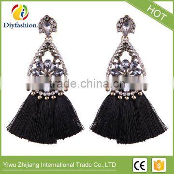 Fashion Jewelry Tassel Dangle Earrings Cheap Wedding Bohemian Drop Statement Earrings For Women Flowers Charm photo-3